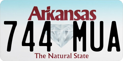 AR license plate 744MUA