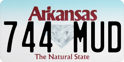 AR license plate 744MUD