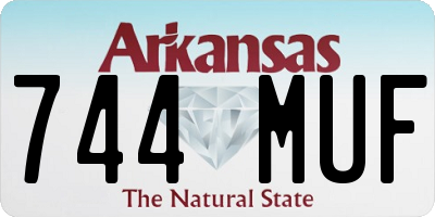 AR license plate 744MUF