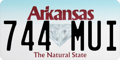 AR license plate 744MUI