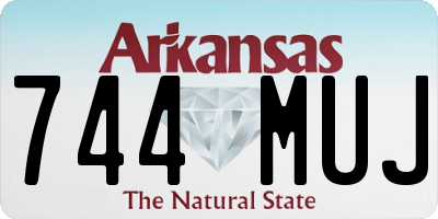 AR license plate 744MUJ