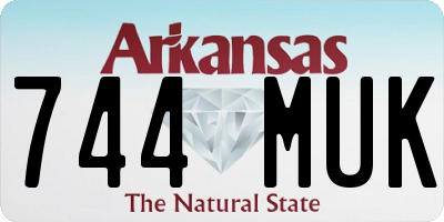 AR license plate 744MUK