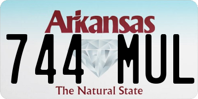 AR license plate 744MUL