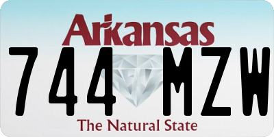 AR license plate 744MZW