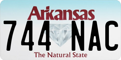 AR license plate 744NAC