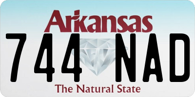 AR license plate 744NAD