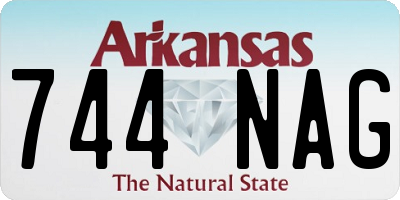 AR license plate 744NAG