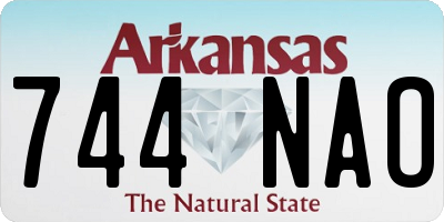 AR license plate 744NAO
