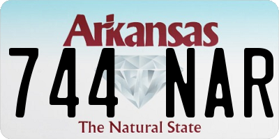 AR license plate 744NAR