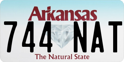 AR license plate 744NAT