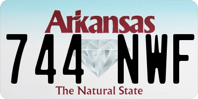 AR license plate 744NWF