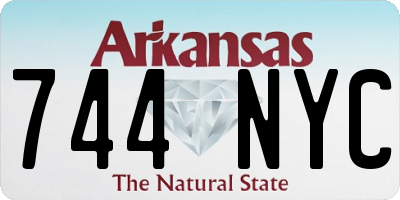 AR license plate 744NYC