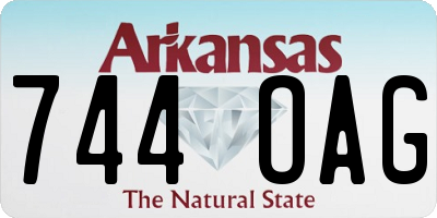 AR license plate 744OAG