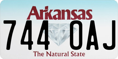 AR license plate 744OAJ