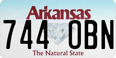 AR license plate 744OBN