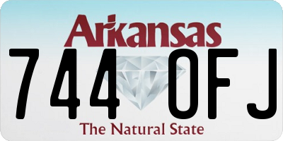 AR license plate 744OFJ
