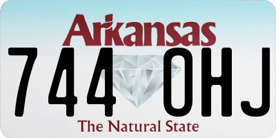 AR license plate 744OHJ