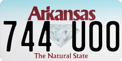 AR license plate 744UOO
