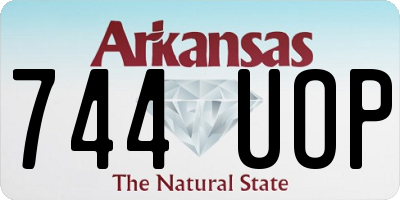 AR license plate 744UOP