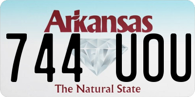 AR license plate 744UOU