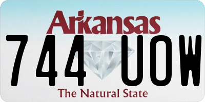 AR license plate 744UOW
