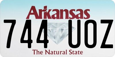 AR license plate 744UOZ
