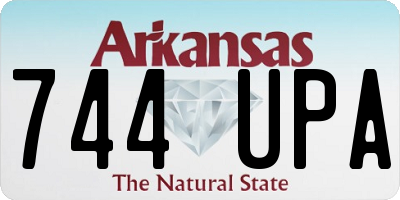 AR license plate 744UPA