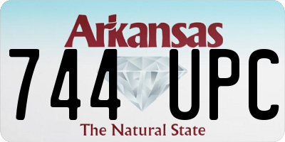 AR license plate 744UPC