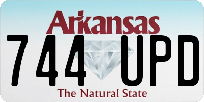 AR license plate 744UPD