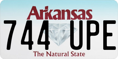 AR license plate 744UPE