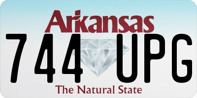 AR license plate 744UPG