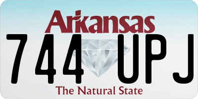 AR license plate 744UPJ