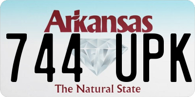 AR license plate 744UPK