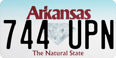 AR license plate 744UPN