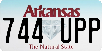 AR license plate 744UPP