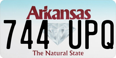 AR license plate 744UPQ