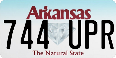 AR license plate 744UPR