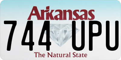 AR license plate 744UPU