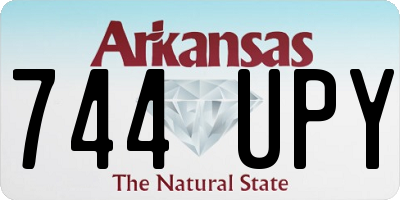 AR license plate 744UPY