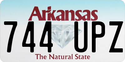 AR license plate 744UPZ