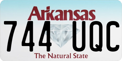 AR license plate 744UQC