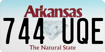 AR license plate 744UQE