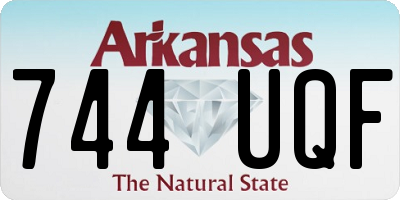 AR license plate 744UQF