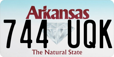AR license plate 744UQK