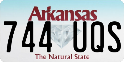 AR license plate 744UQS