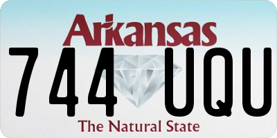 AR license plate 744UQU