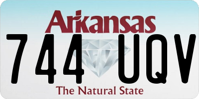 AR license plate 744UQV