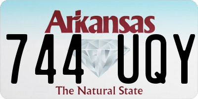 AR license plate 744UQY
