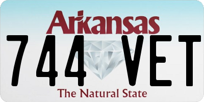 AR license plate 744VET