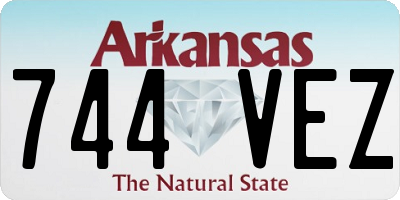 AR license plate 744VEZ